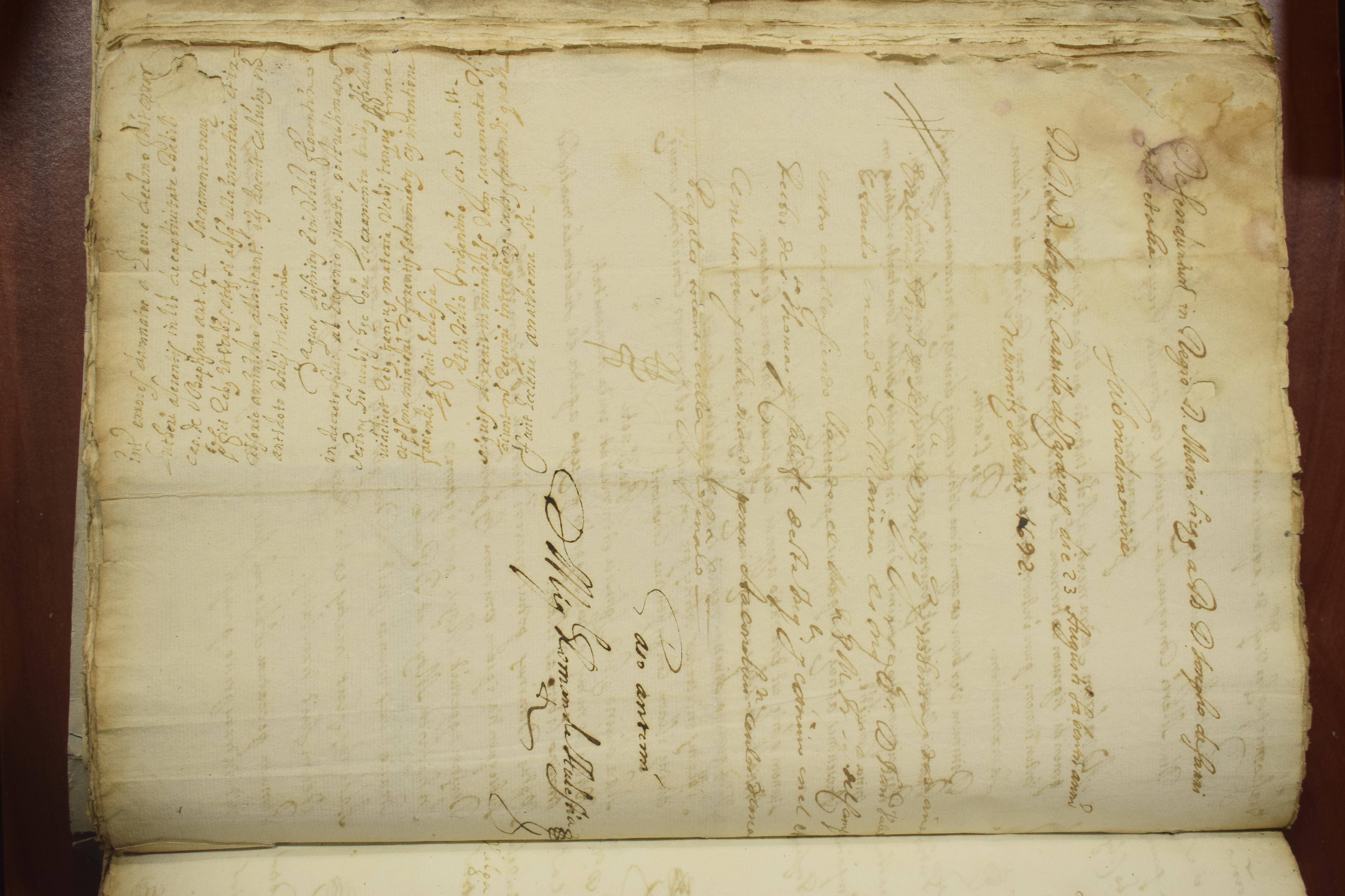 Declaración fragmentaria sobre entrega personal y derecho matrimonial