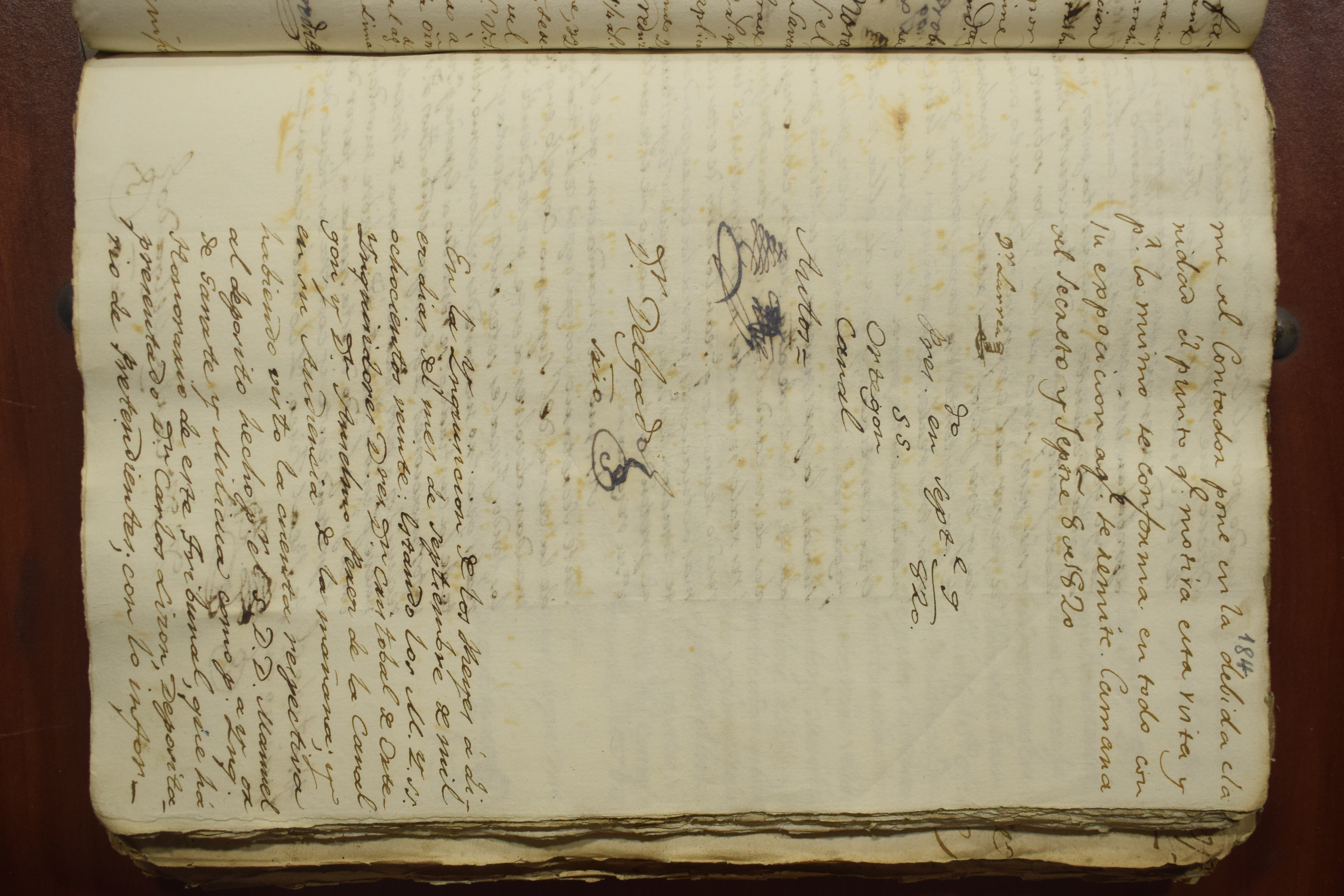 Vista sobre la cuenta del depósito de Manuel de Garate y Milicua