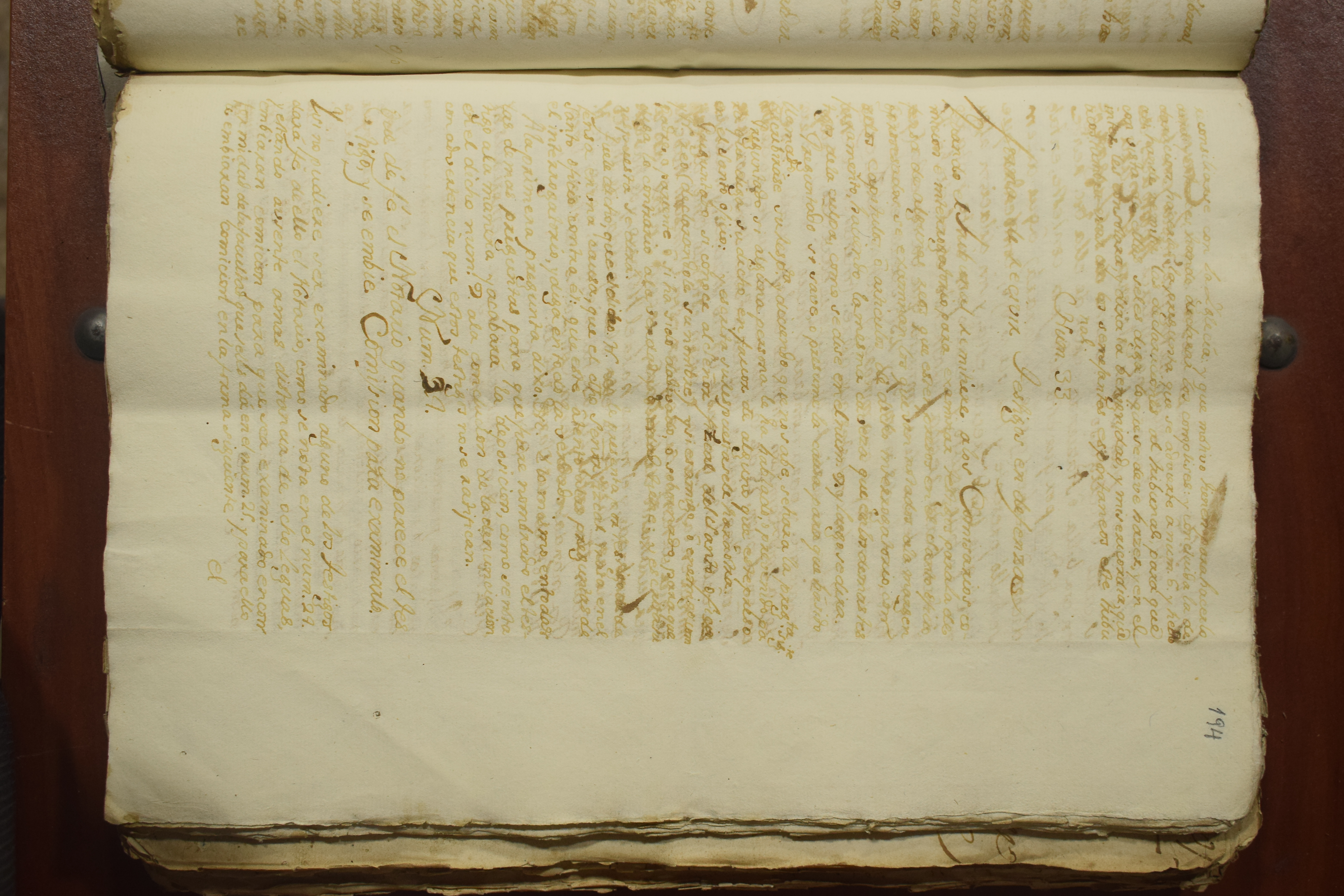 Fragmentos de un documento con referencias a escritura, declaración y protección