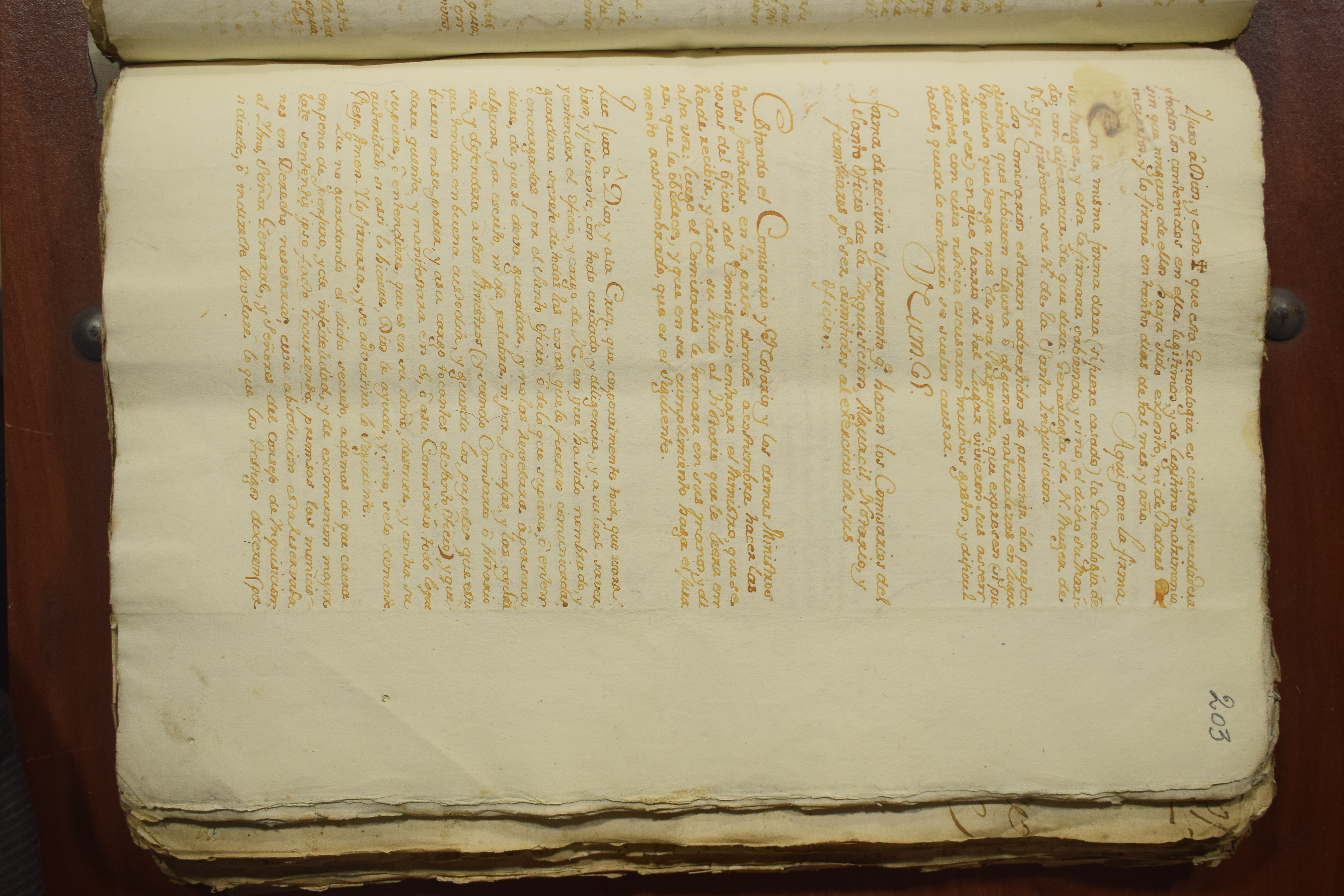 Fórmula de juramento de ministros y comisarios del Santo Oficio