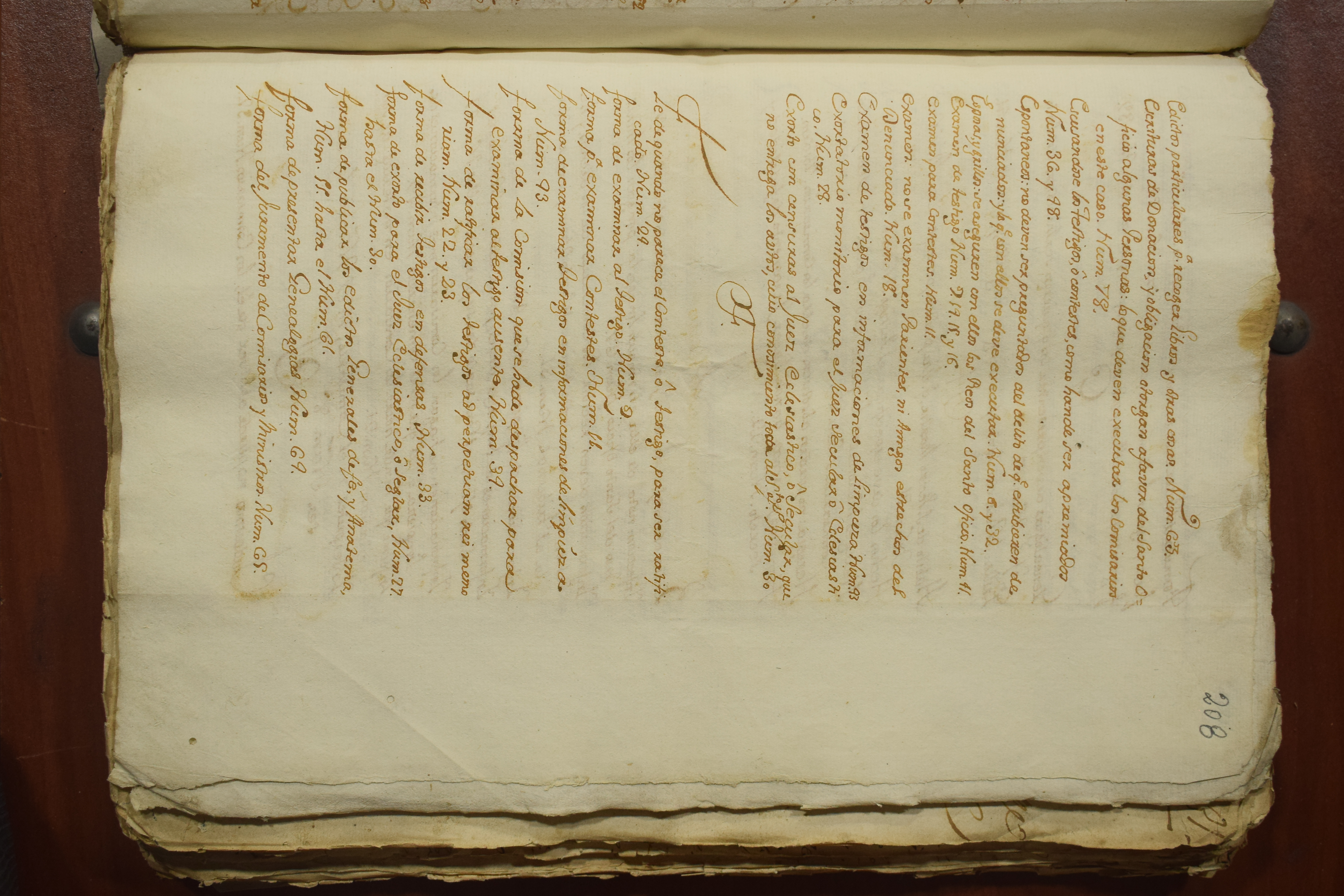 Índice de diligencias y formularios procesales del Santo Oficio